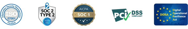 Compliance, Soc 1, Soc 2, PCI DSS, ISO 27001, DORA